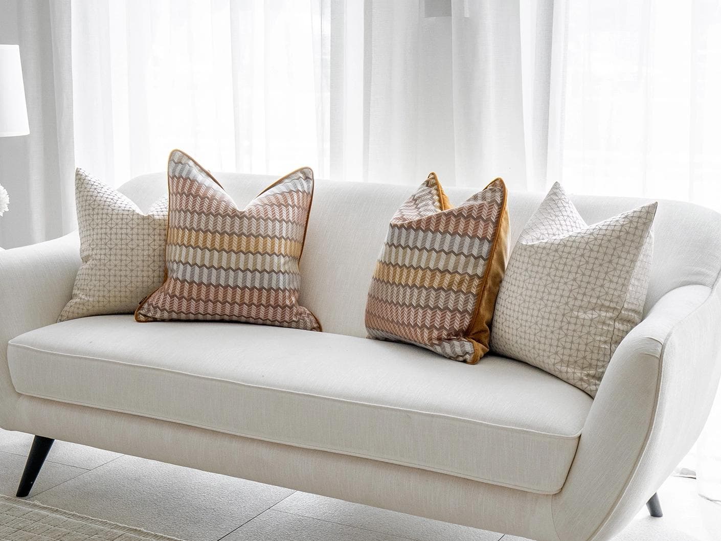 Camella Bundle bundle - indoor in orange, yellow, silver and white, shown in a lifestyle right view as image 2