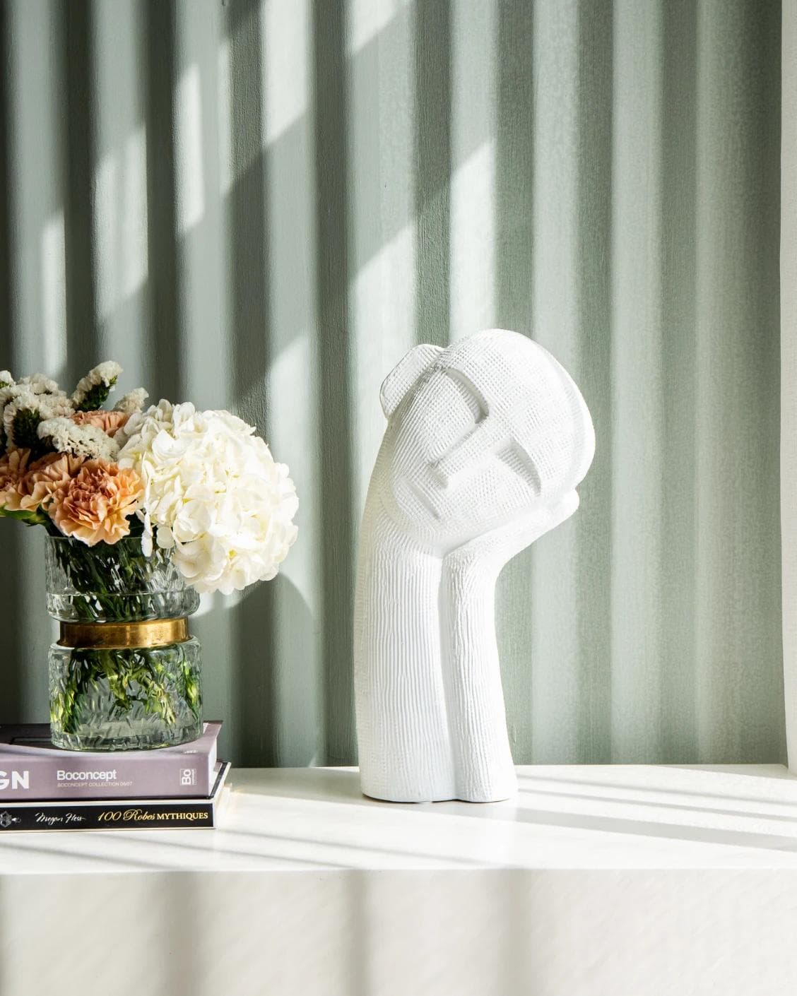 Addie Arneson statues and sculptures in white, shown in a lifestyle front view as image 2