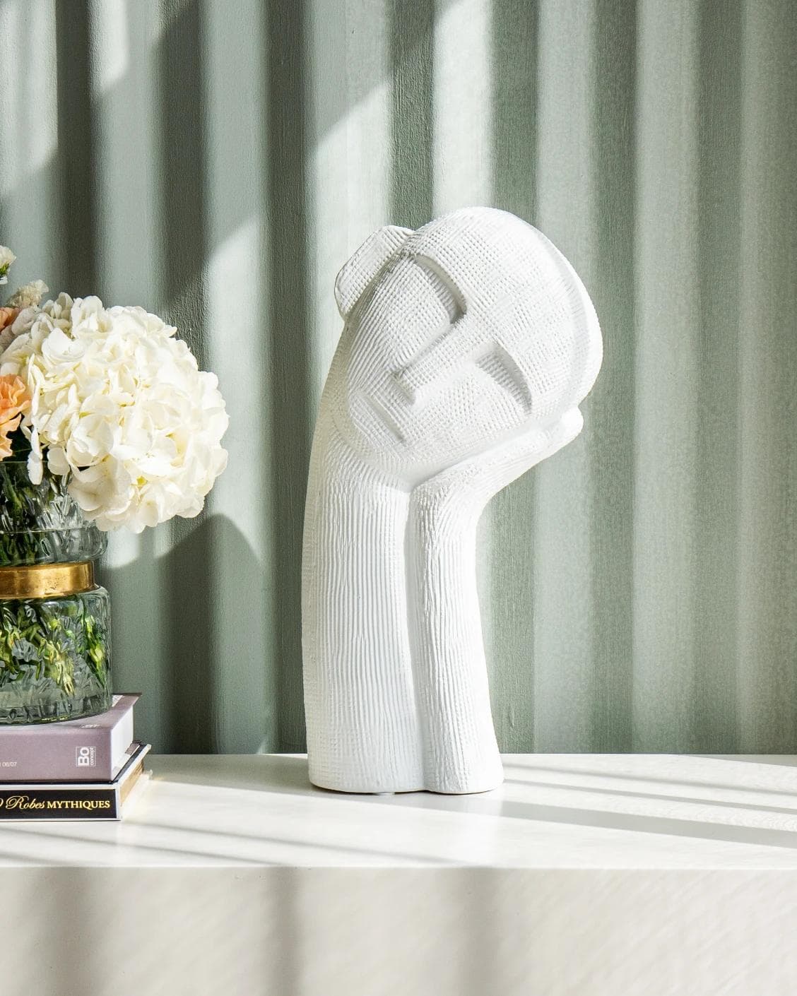 Addie Arneson statues and sculptures in white, shown in a lifestyle front view as image 4