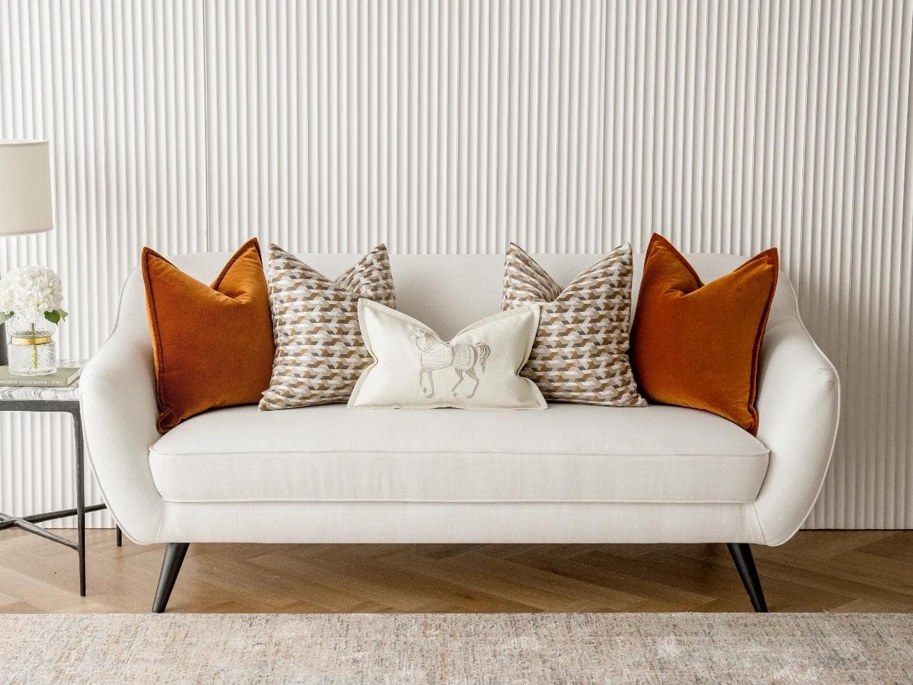 Adira Bundle bundle - indoor in rust, orange, beige and white, shown in a lifestyle front view as image 3