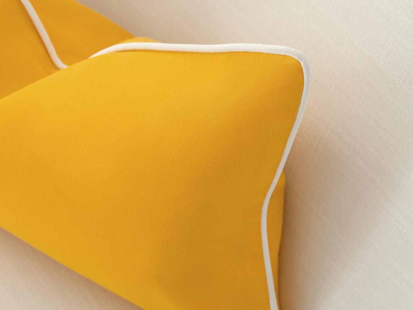 Aelia Klimt II cushion in yellow and ivory, shown in a lifestyle right view as image 6