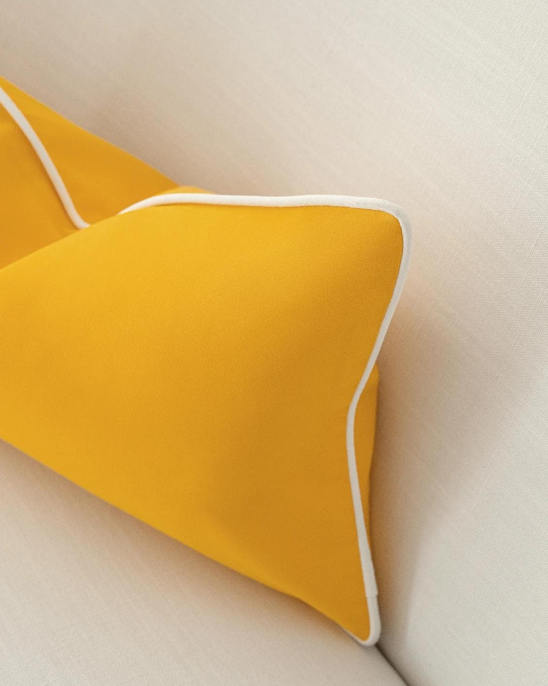 Aelia Klimt II cushion in yellow and ivory, shown in a lifestyle right view as image 6
