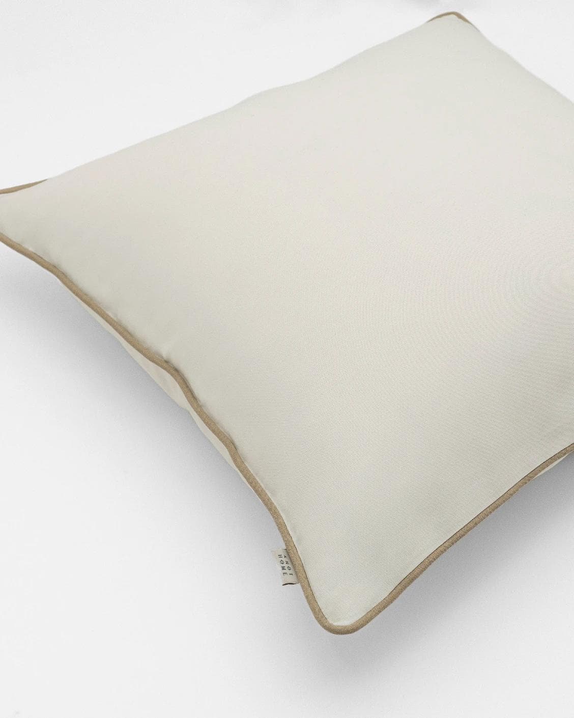 Aelia Linen cushion in ivory, shown in a product top view as image 8