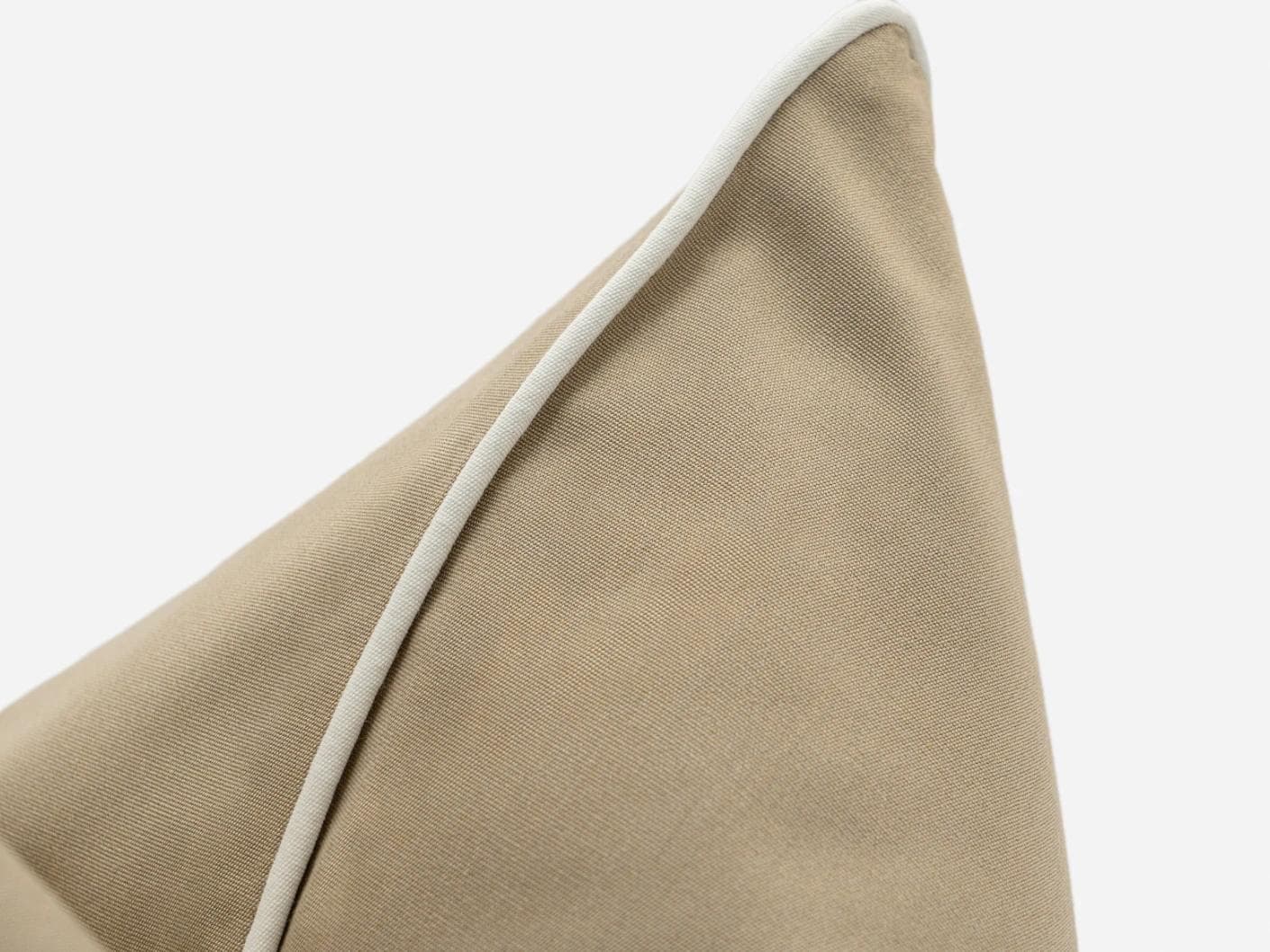 Aelia Mocha cushion in beige, shown in a product close-up as image 8