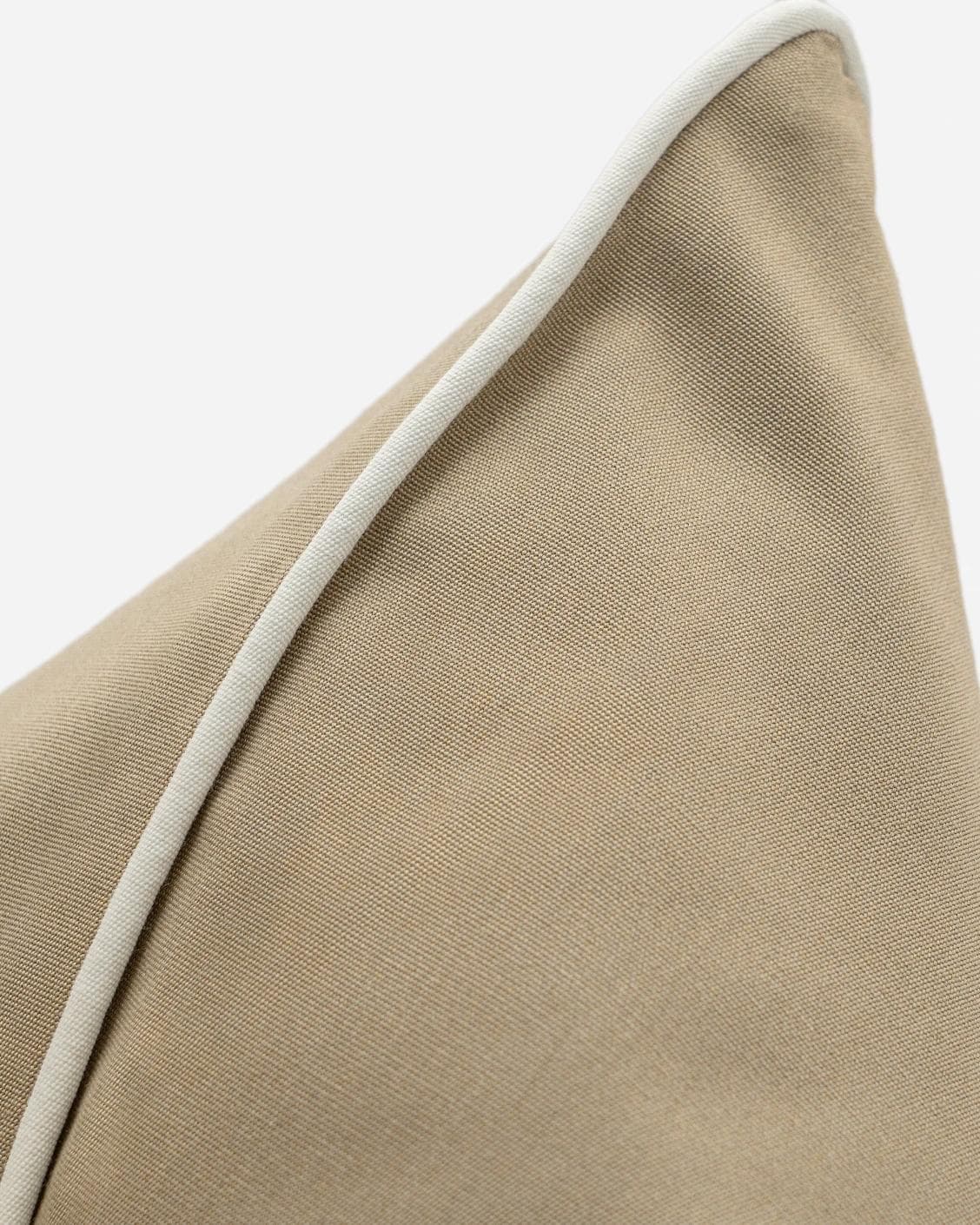 Aelia Mocha cushion in beige, shown in a product close-up as image 8