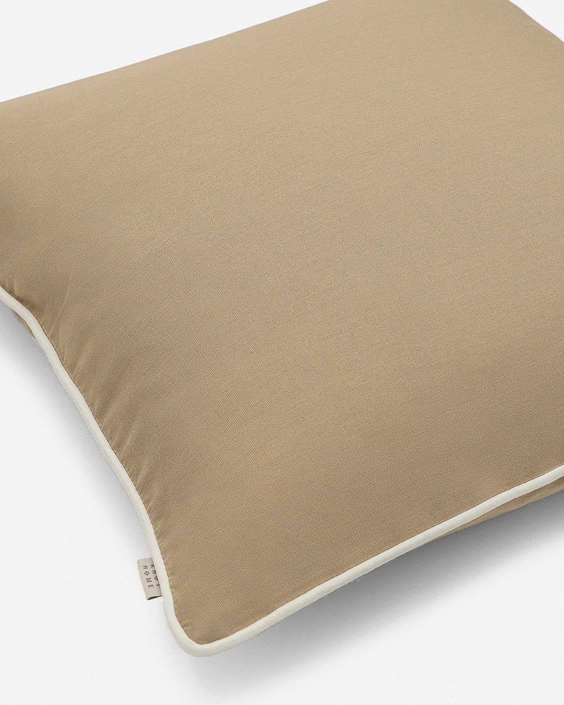Aelia Mocha cushion in beige, shown in a product top view as image 9