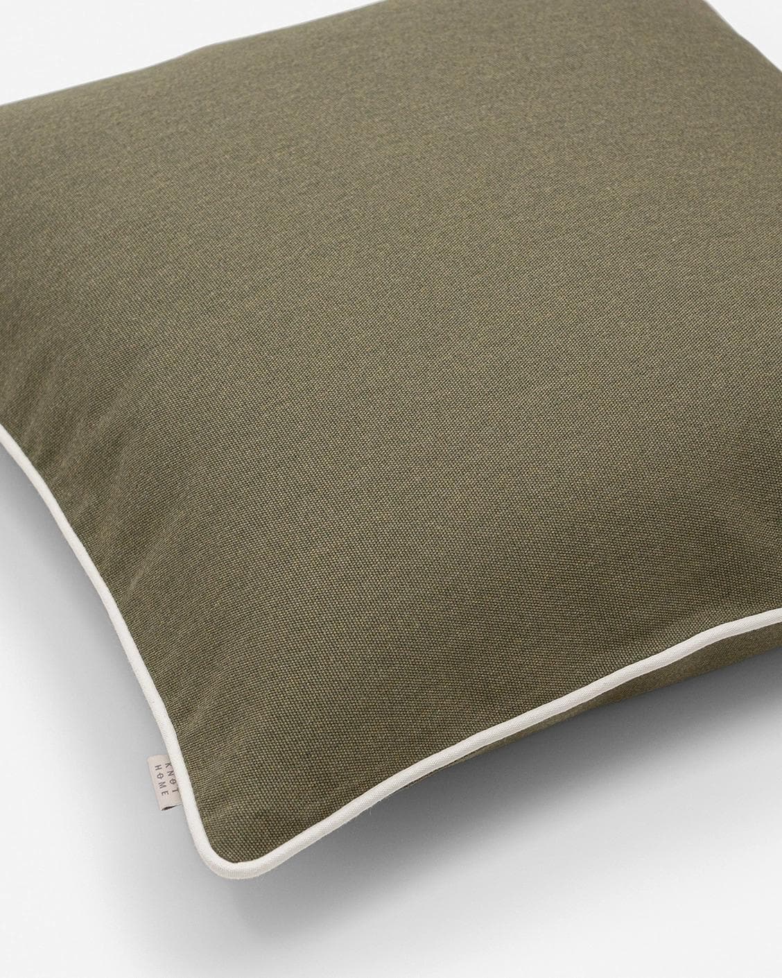 Aelia Olive cushion in deep olive and green, shown in a product top view as image 9