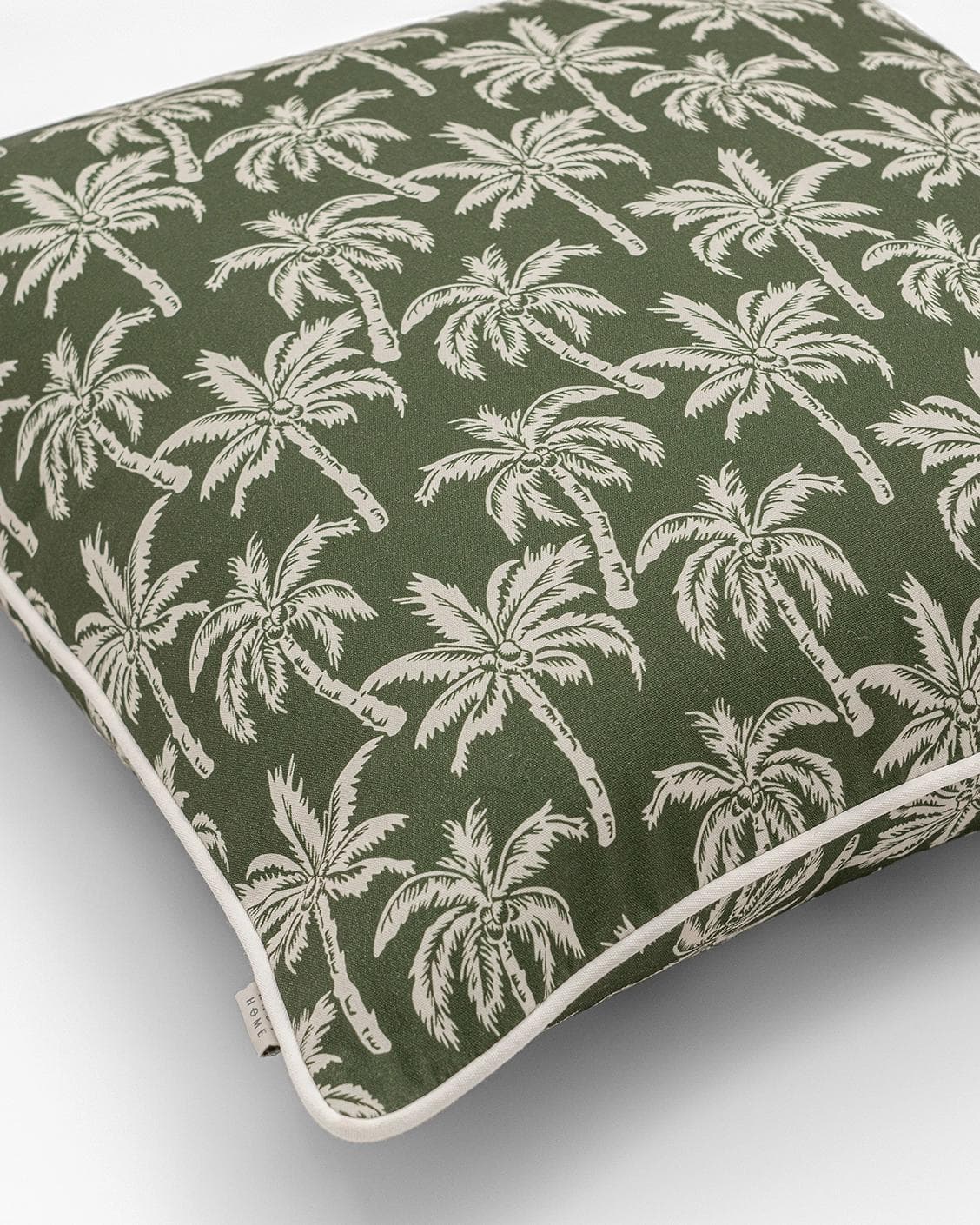 Aelia Palm cushion in green, shown in a product top view as image 9