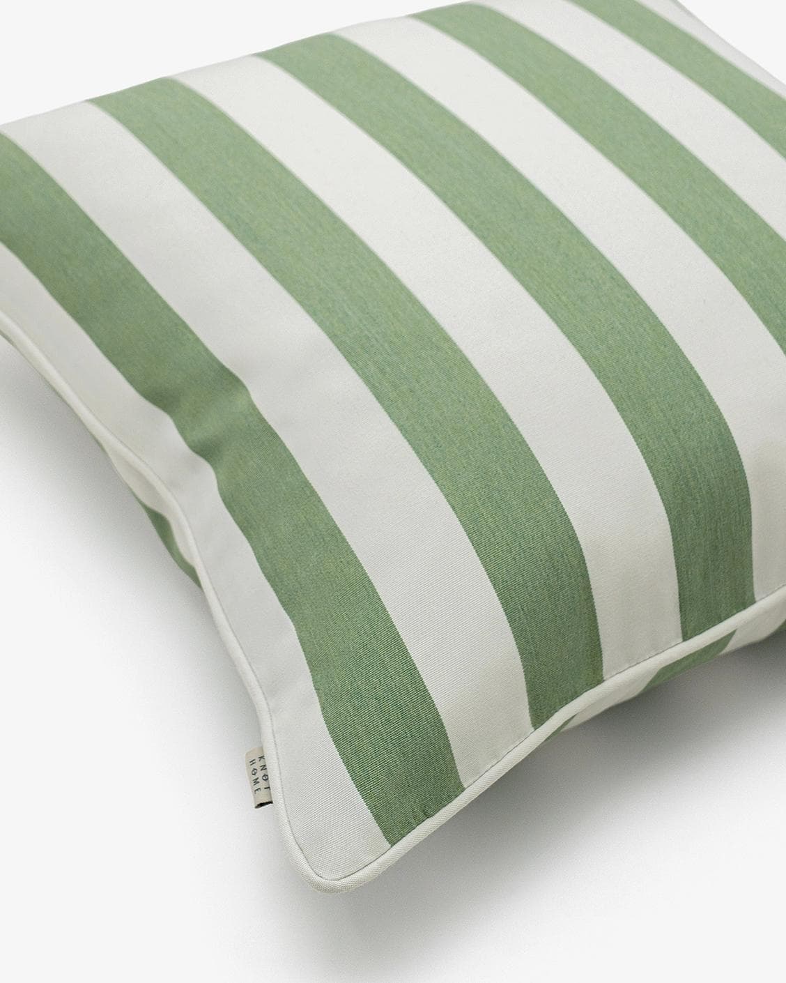 Aelia Pistachio cushion in forest green and green, shown in a product top view as image 8