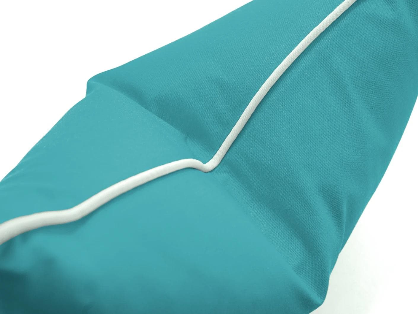 Aelia Sky II cushion in coral and blue, shown in a product top view as image 8