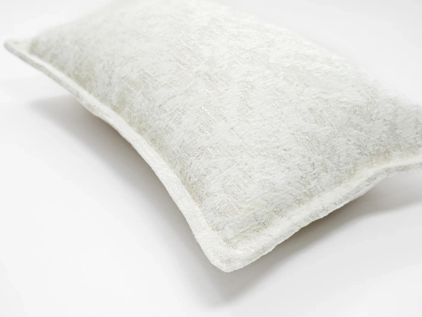 Aidan Bianca cushion in white, shown in a product top view as image 2