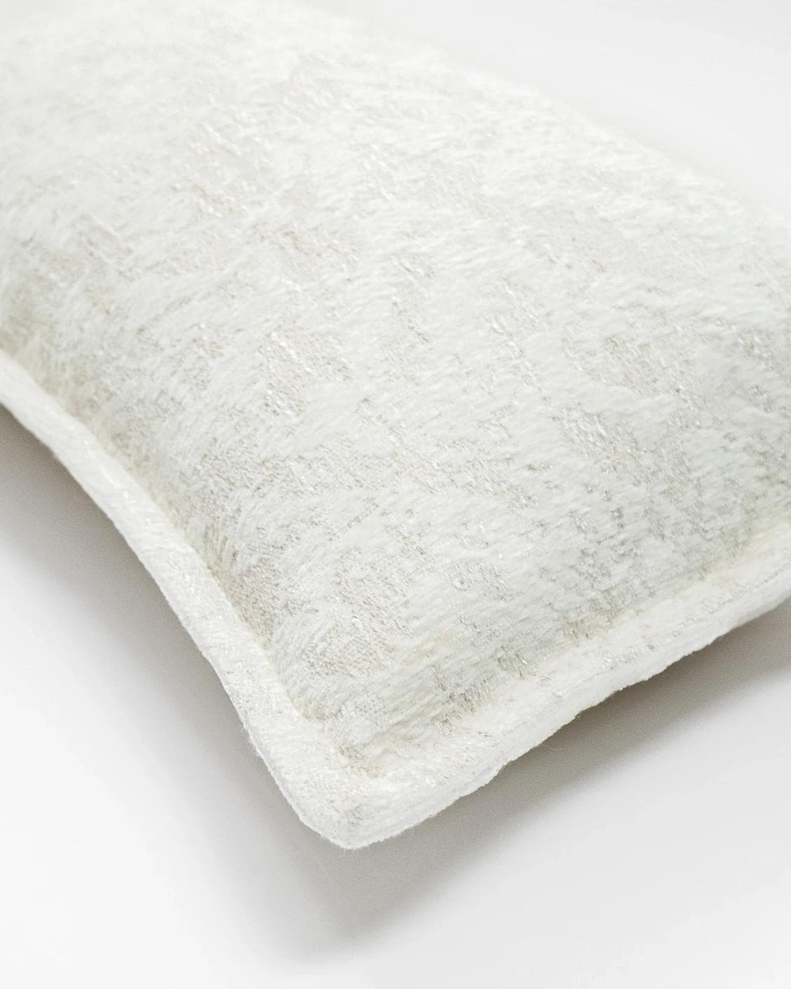 Aidan Bianca cushion in white, shown in a product top view as image 2
