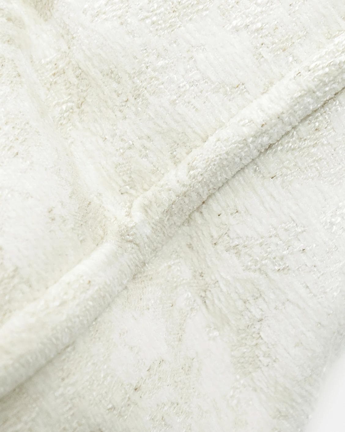 Aidan Bianca cushion in white, shown in a product top view as image 3