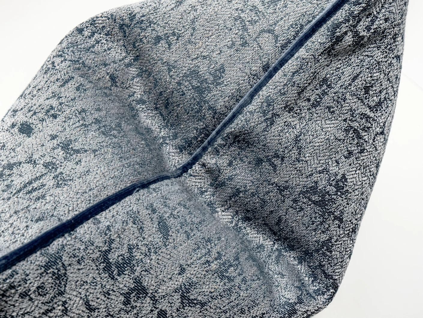 Alba Canova cushion in navy, grey and blue, shown in a product top view as image 7