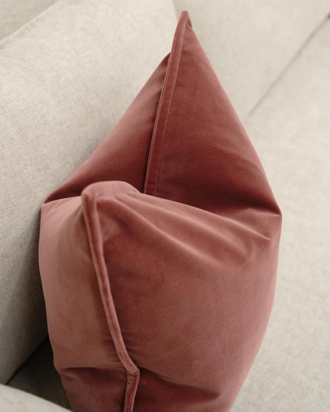 Alessandra Berry cushion in red and pink, shown in a lifestyle top view as image 5