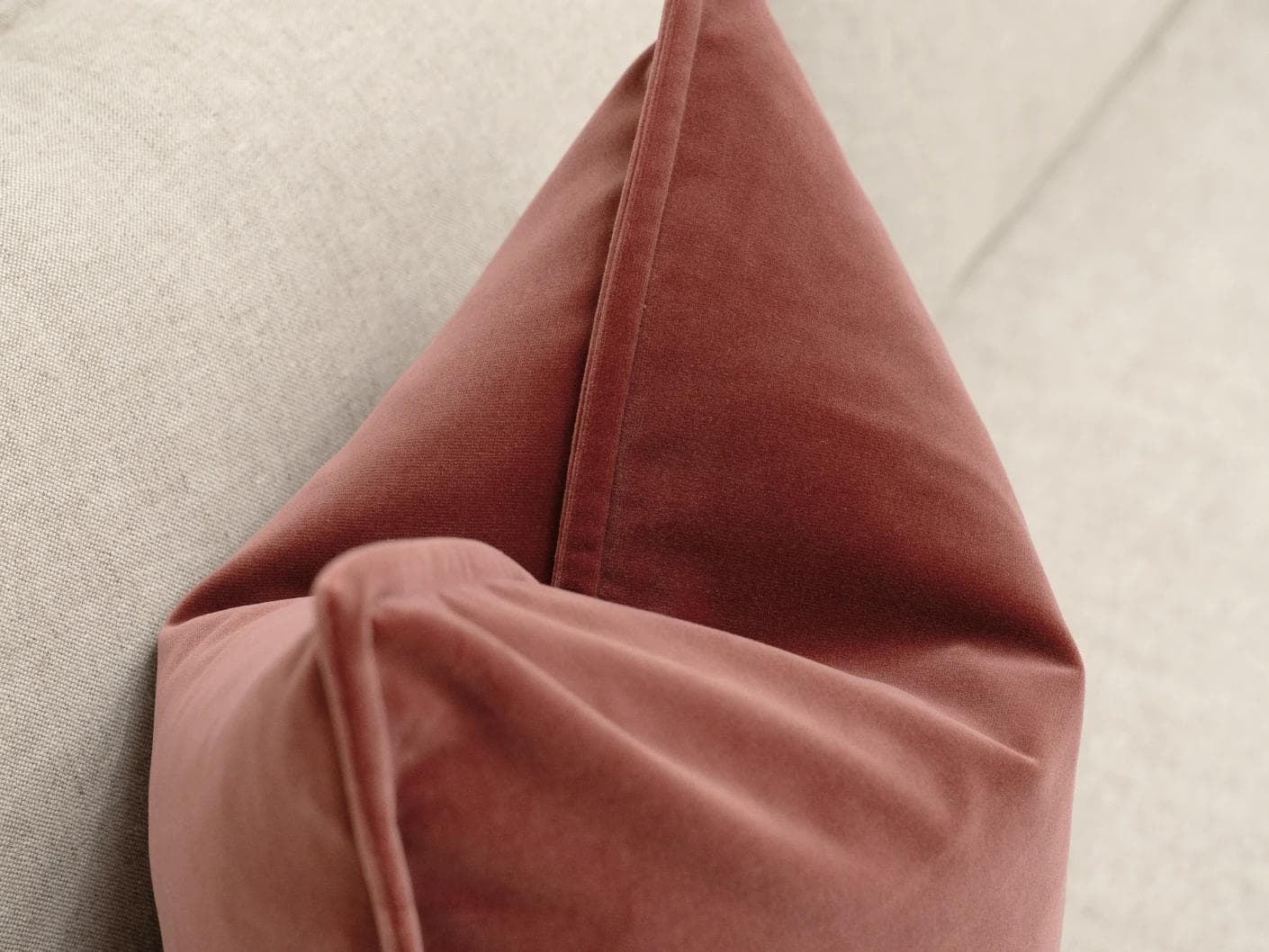 Alessandra Berry cushion in red and pink, shown in a lifestyle top view as image 5