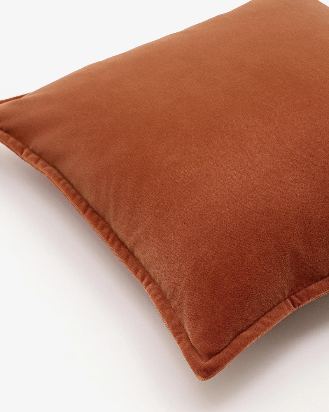 Alessandra Crimson cushion in orange, shown in a product top view as image 9