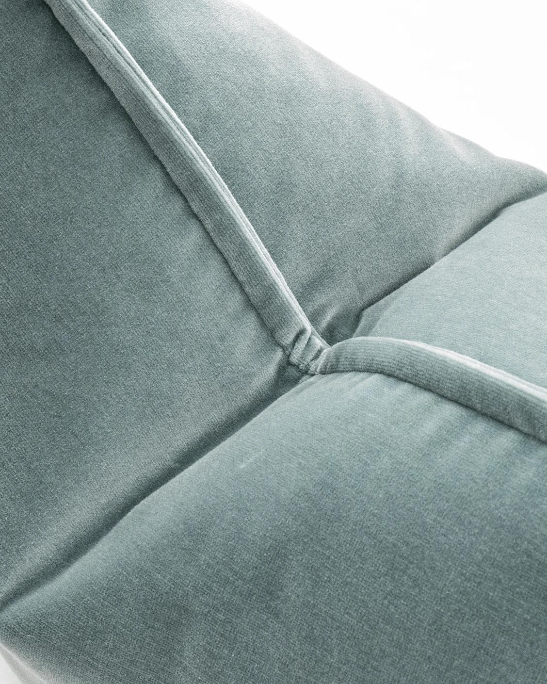Alessandra Lucas cushion in pastel blue and blue, shown in a product top view as image 7