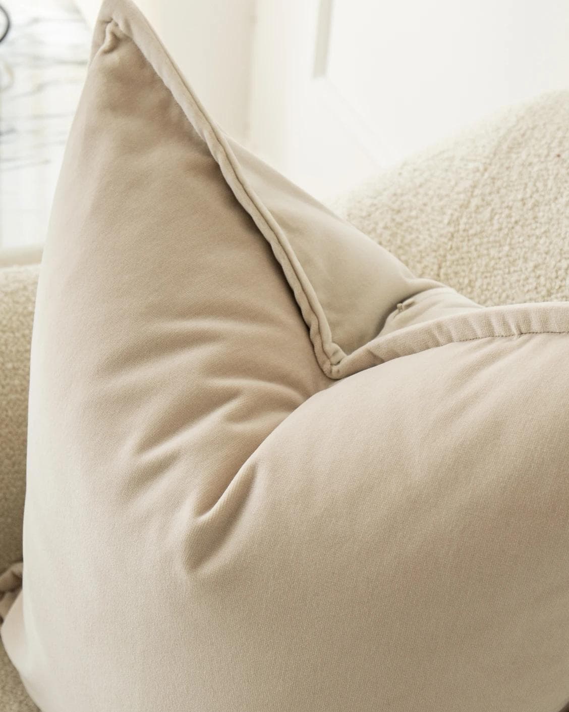 Alessandra River cushion in beige, shown in a product top view as image 8