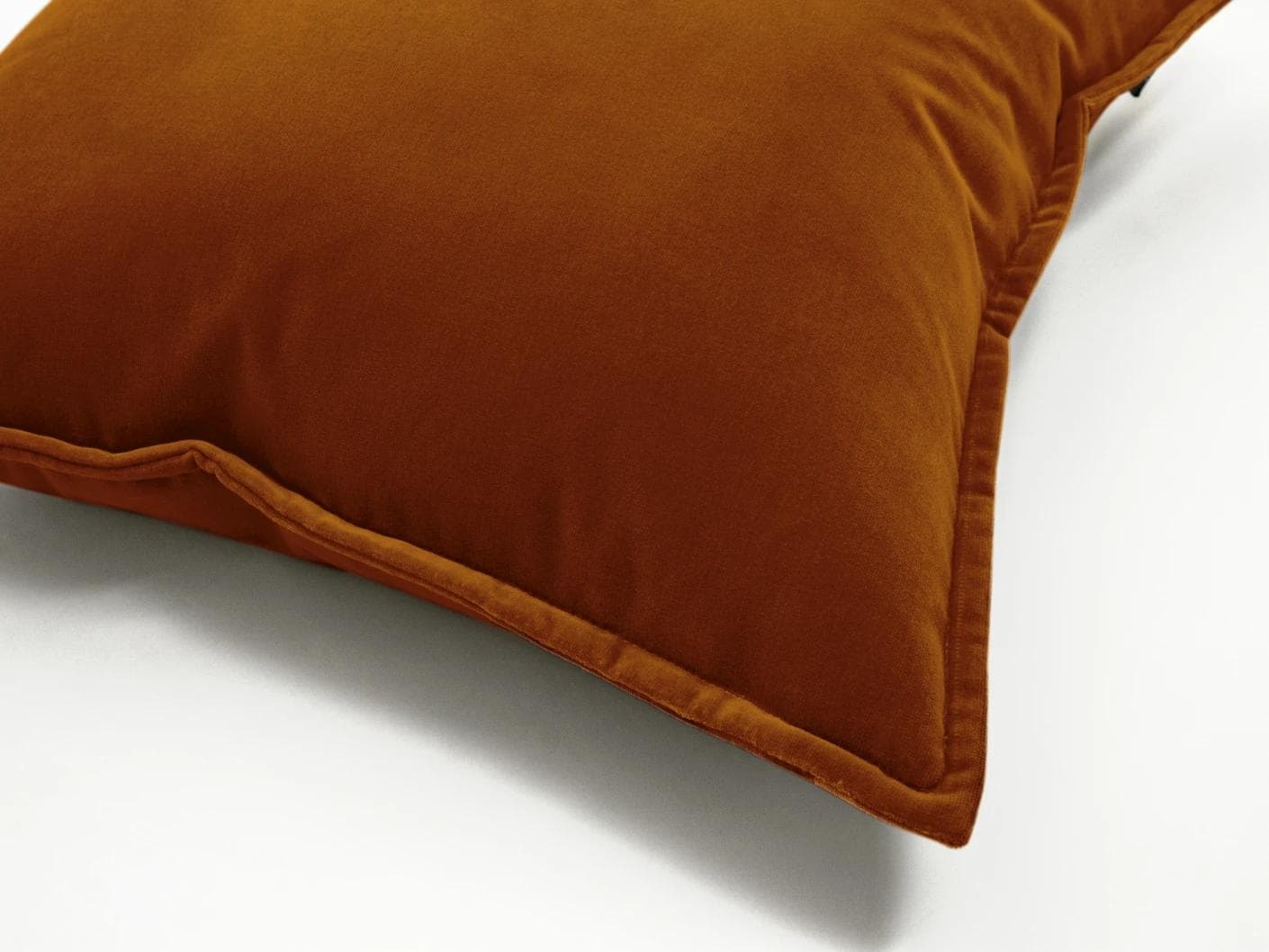 Alessandra Rust cushion in orange, shown in a product top view as image 3