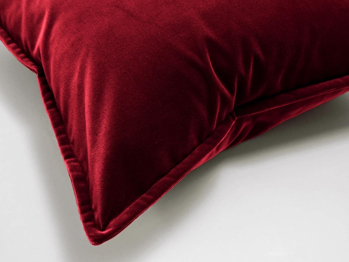 Alessandra Scarlet cushion in red, shown in a product top view as image 8