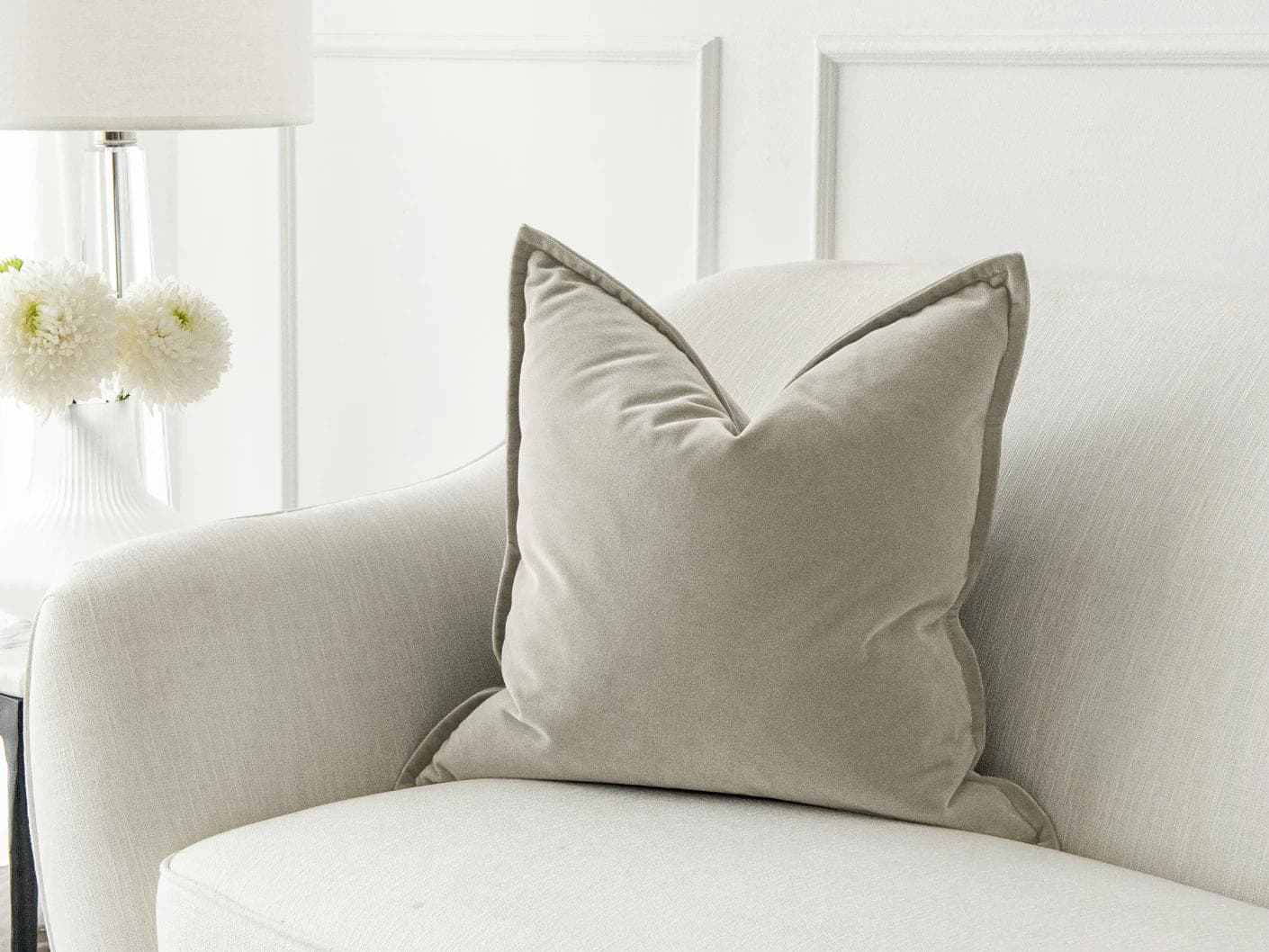 Alessandra Taupe single - indoor in brown and grey, shown in a lifestyle left view as image 2