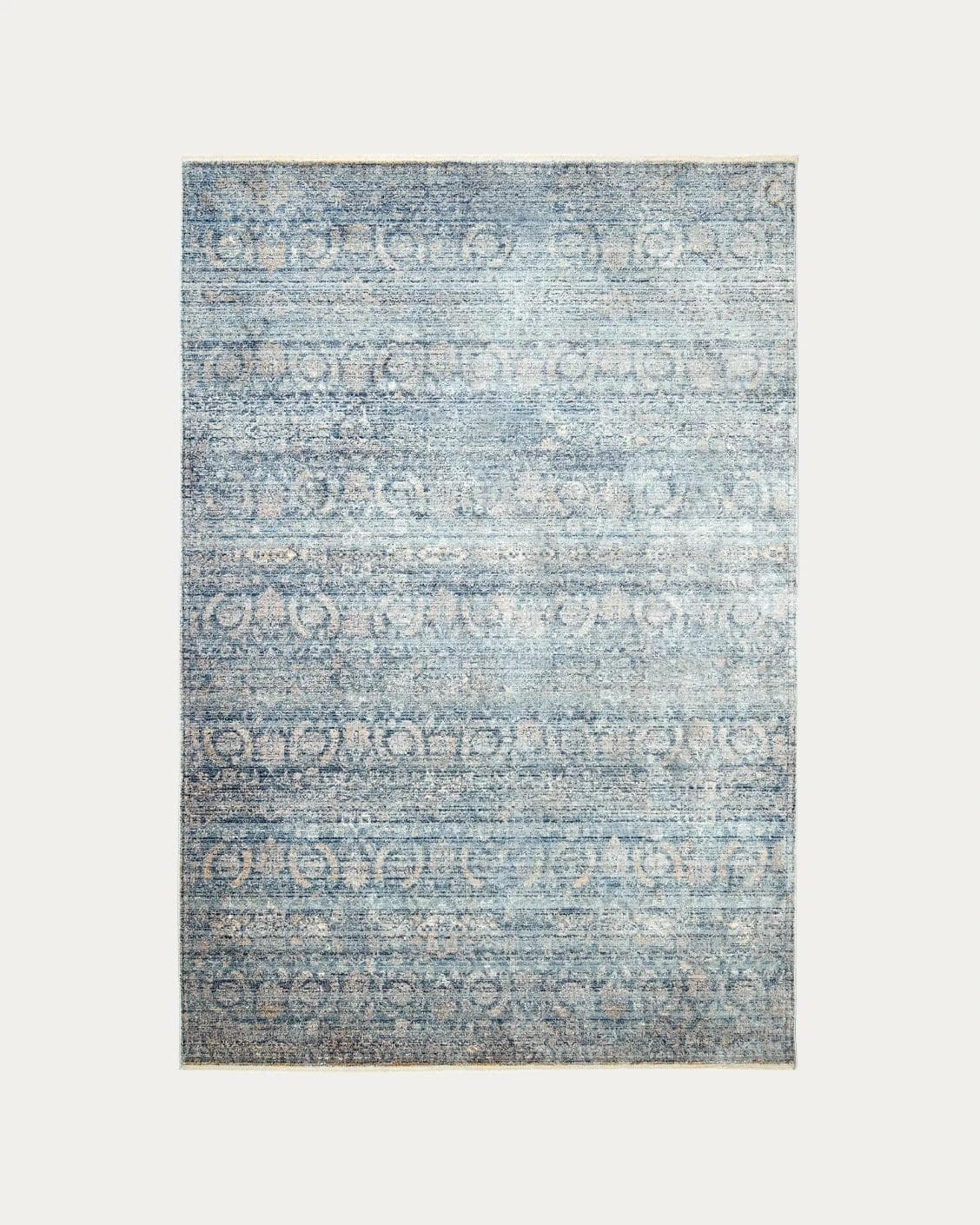 Alexander Azure carpets in blue, shown in a product top view as image 1
