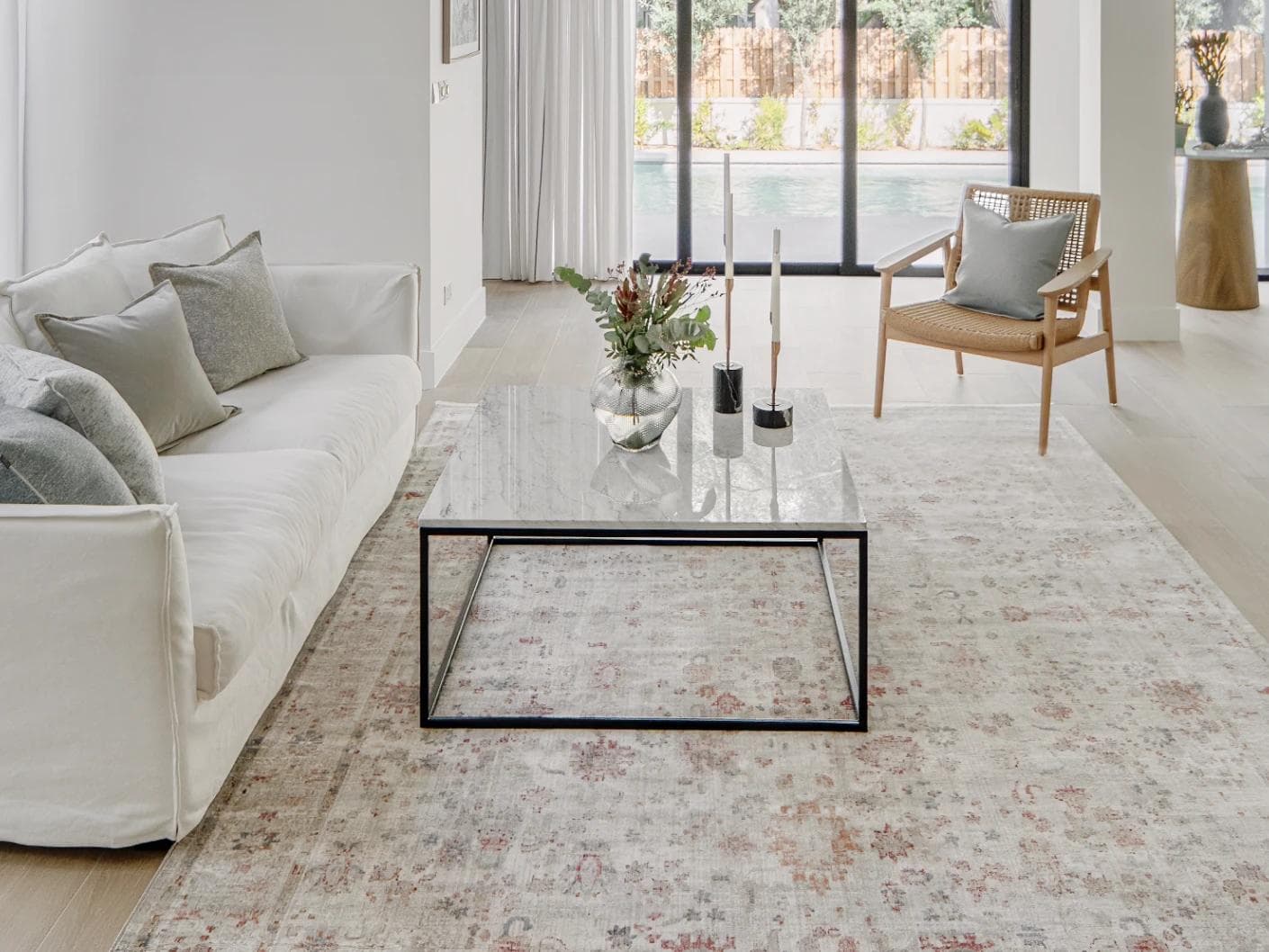 Alexander Dune carpet in red and beige, shown in a lifestyle front view as image 6