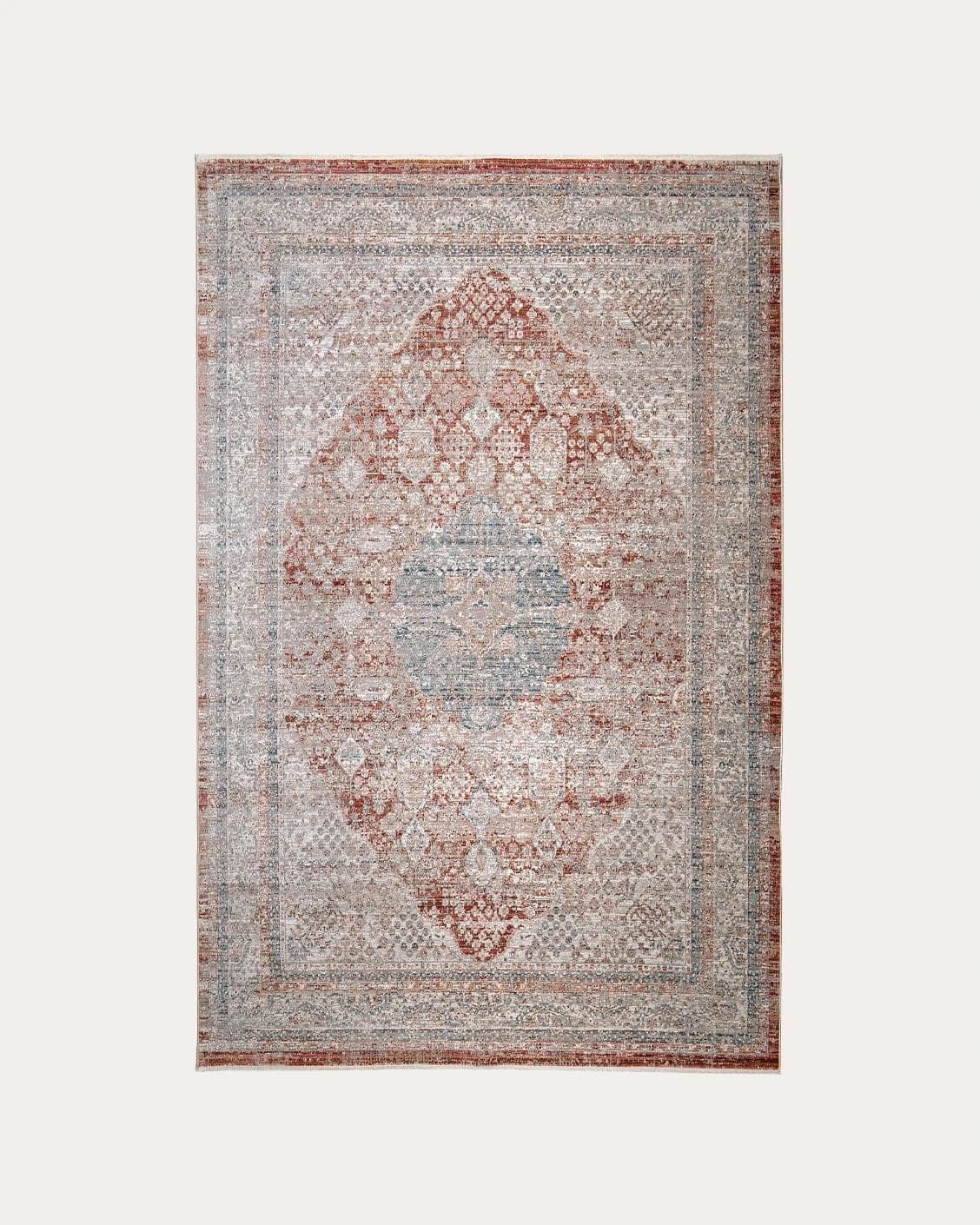 Alexander Rosso carpets in red and beige, shown in a product top view as image 1