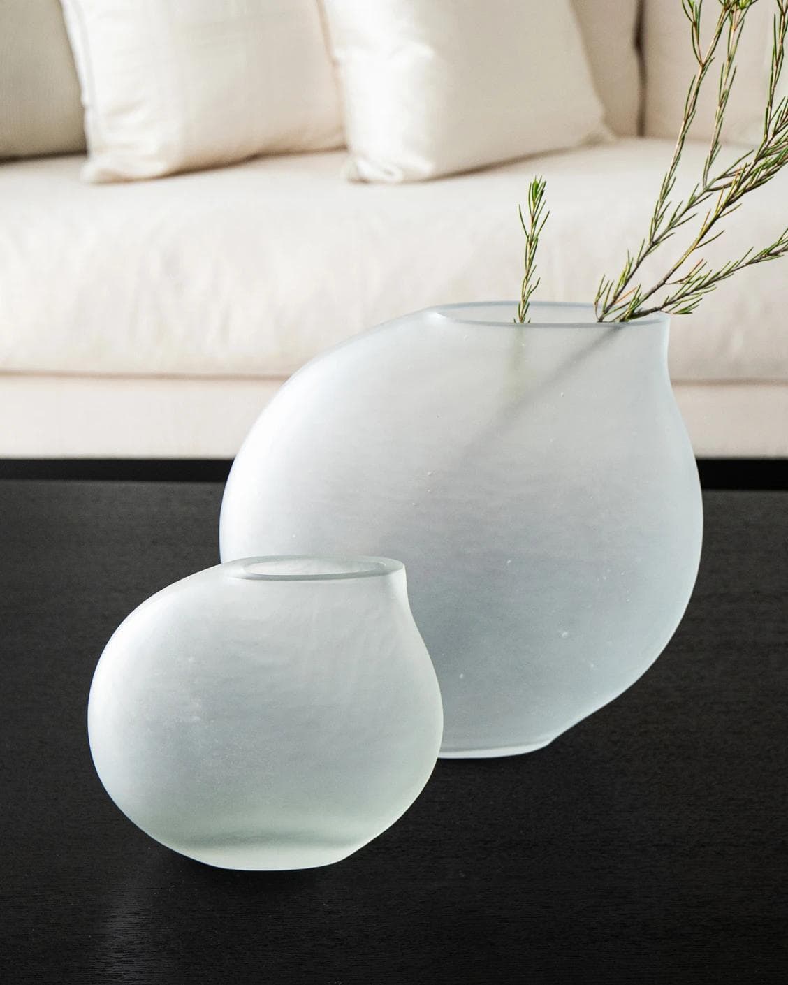 Alice Bundle vases in white, shown in a lifestyle front view as image 6