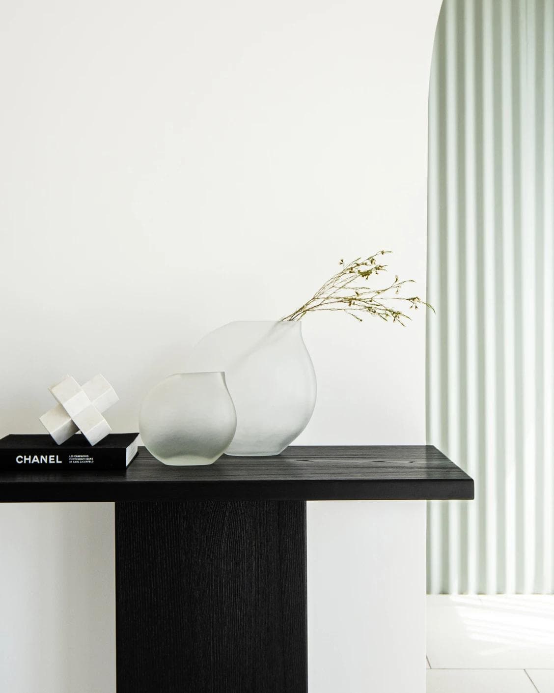 Alice Bundle vases in white, shown in a lifestyle front view as image 7
