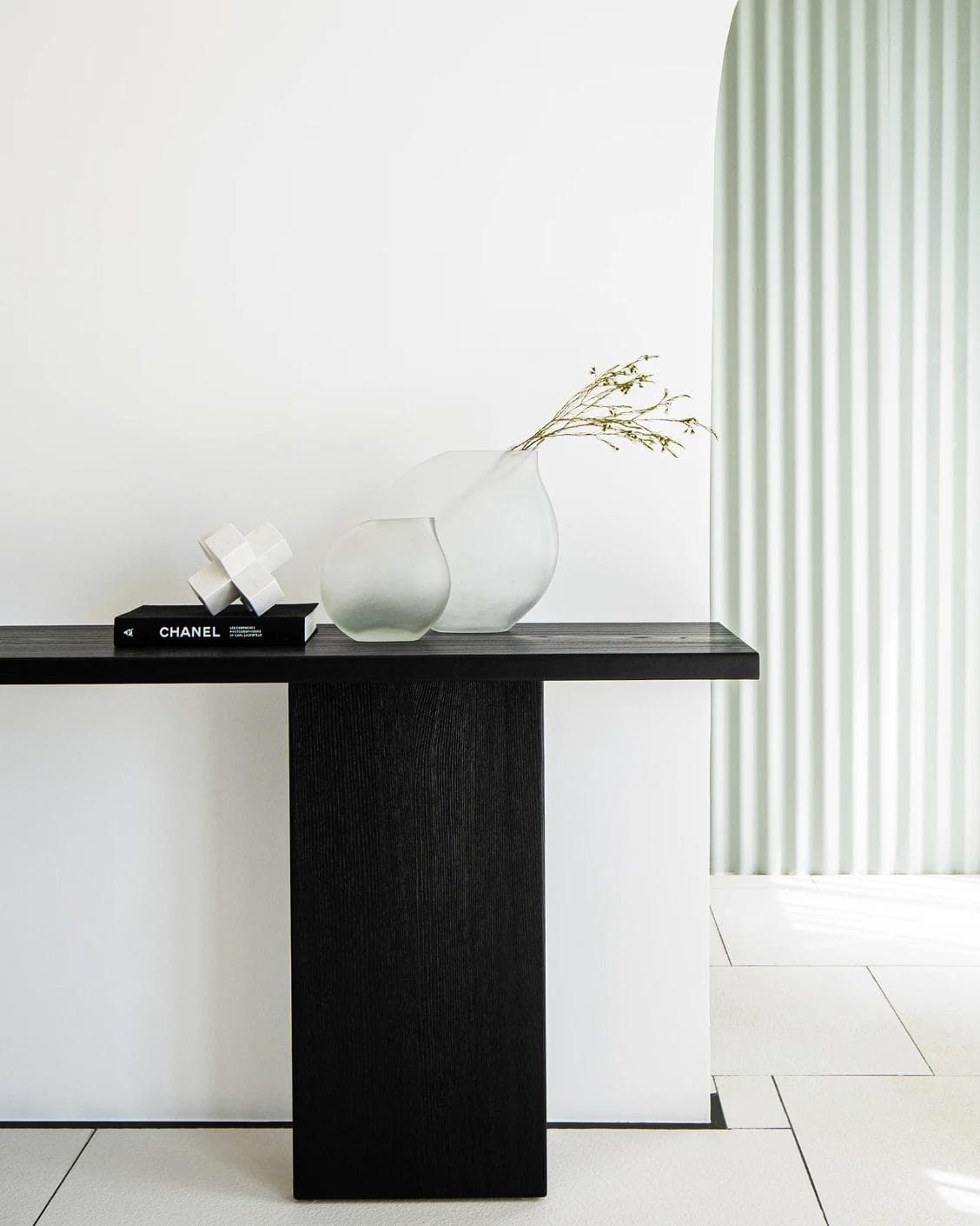 Alice Bundle vases in white, shown in a lifestyle front view as image 8