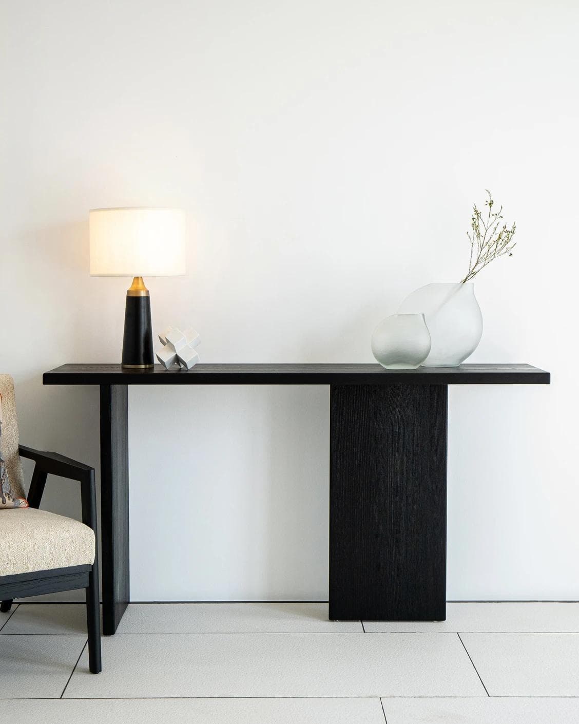 Alice Bundle vases in white, shown in a lifestyle front view as image 9