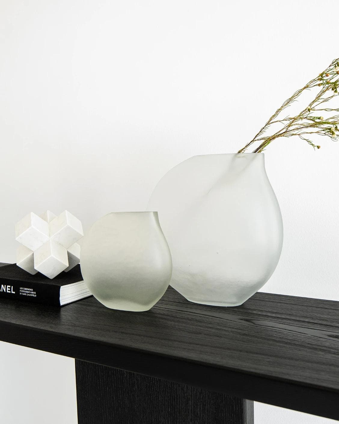 Alice Bundle vases in white, shown in a lifestyle right view as image 11