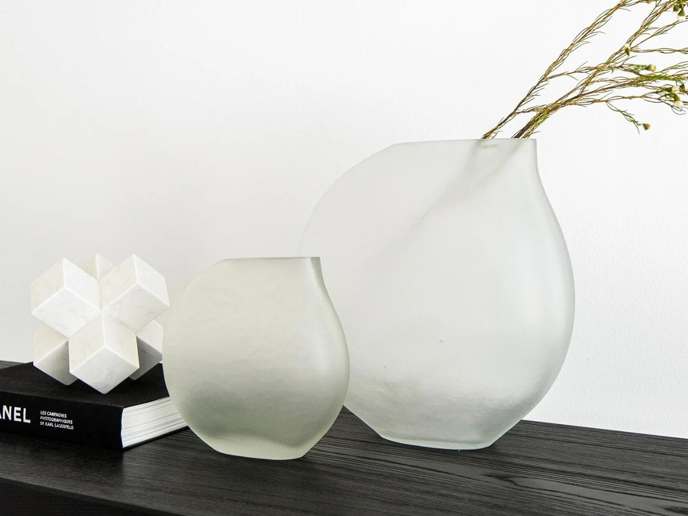 Alice Bundle vases in white, shown in a lifestyle right view as image 11