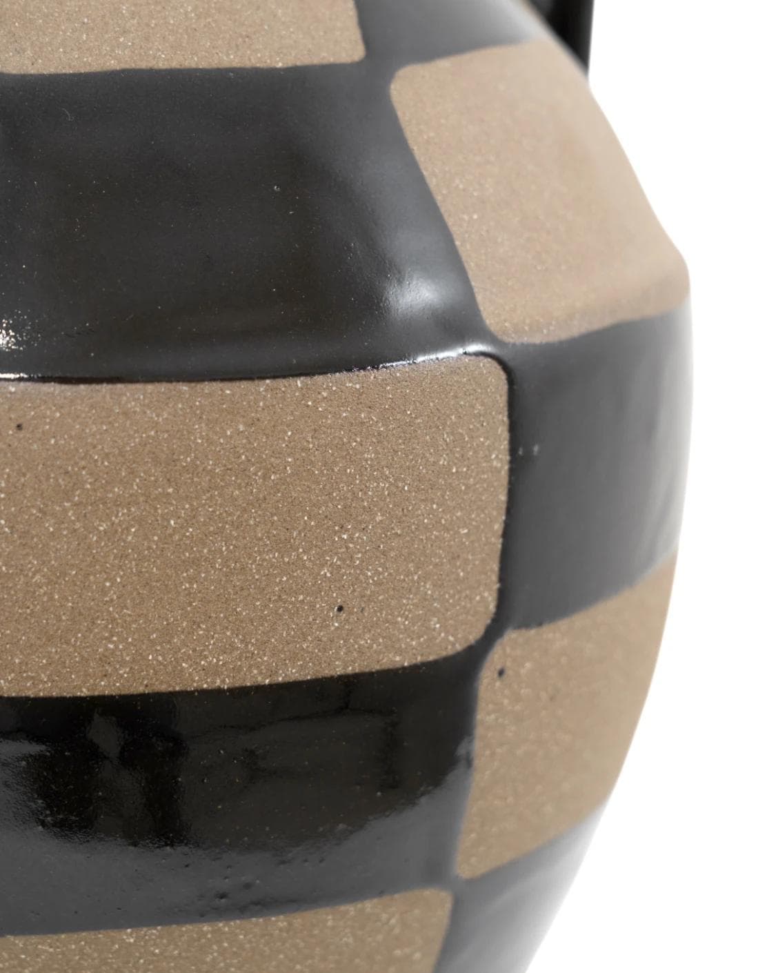 Alisca Terra vases in charcoal black, warm clay, brown and black, shown in a product close-up as image 8