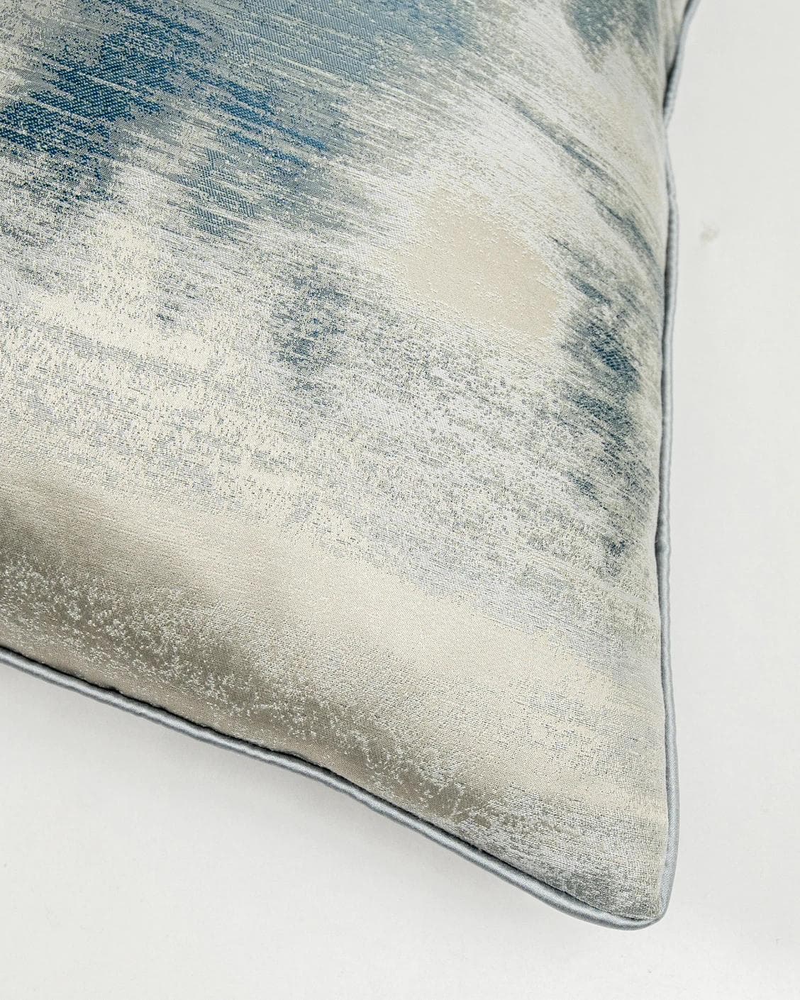 Alma Canova cushion in blue and silver, shown in a product top view as image 9