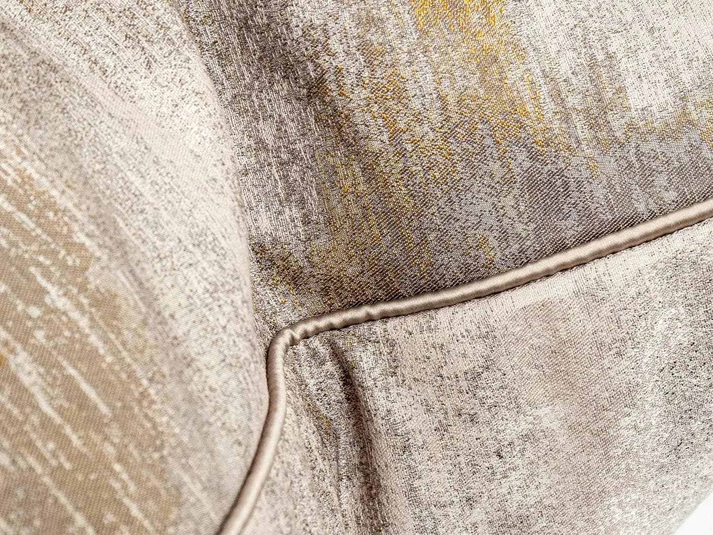 Alma Klimt cushion in yellow and silver, shown in a product close-up as image 7