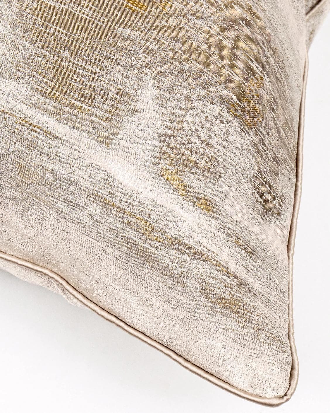 Alma Klimt cushion in yellow and silver, shown in a product top view as image 9