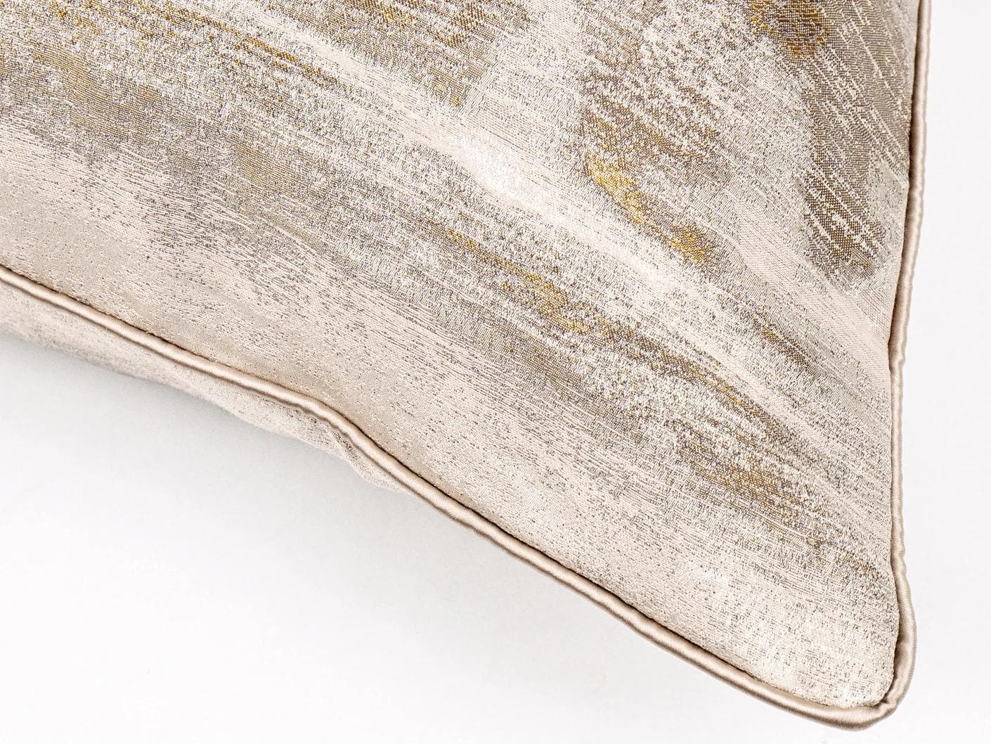 Alma Klimt cushion in yellow and silver, shown in a product top view as image 9
