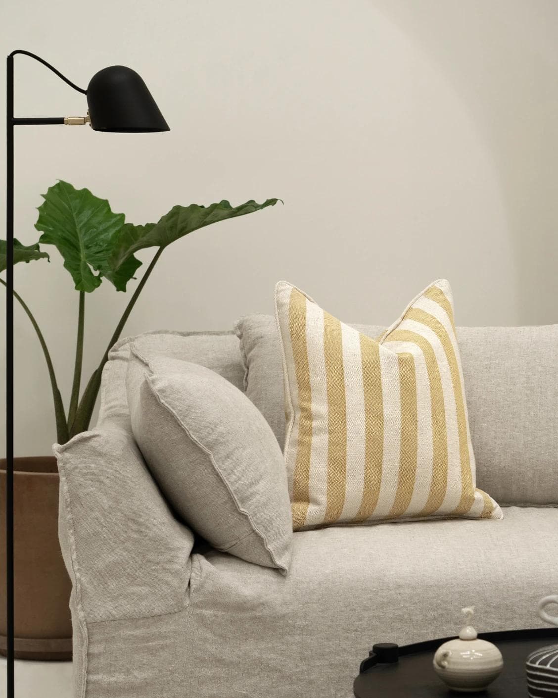 Ameline Barrymore cushion in yellow, shown in a product front view as image 8