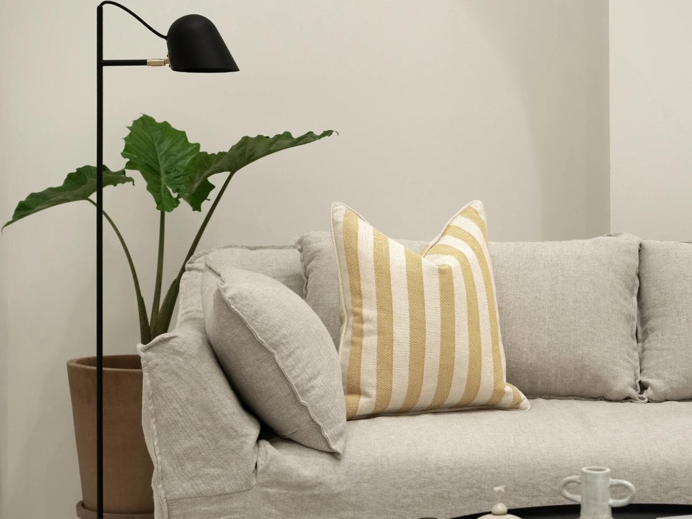 Ameline Barrymore cushion in yellow, shown in a product front view as image 8