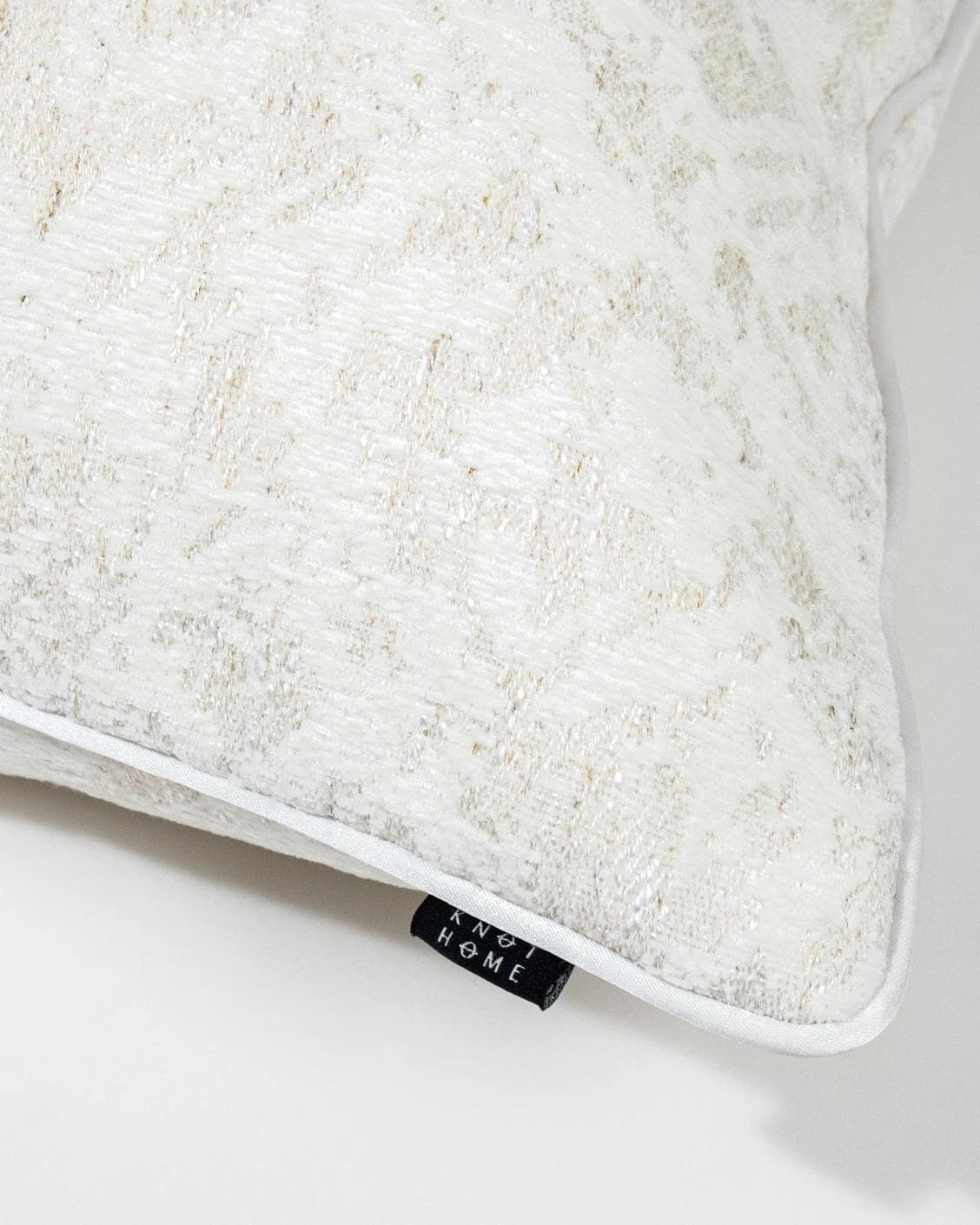 Arcie Bianca cushion in white, shown in a product top view as image 9