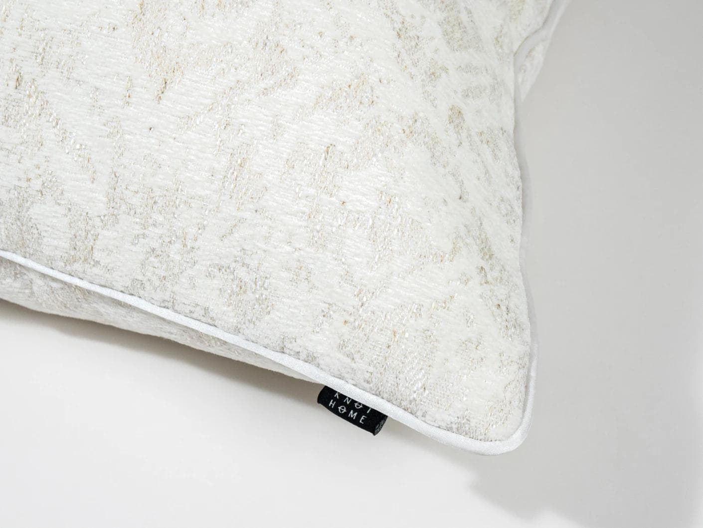 Arcie Bianca cushion in white, shown in a product top view as image 9
