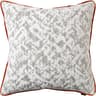 Arcie Tangelo cushion in white, grey and orange, shown in a product front view as image 1