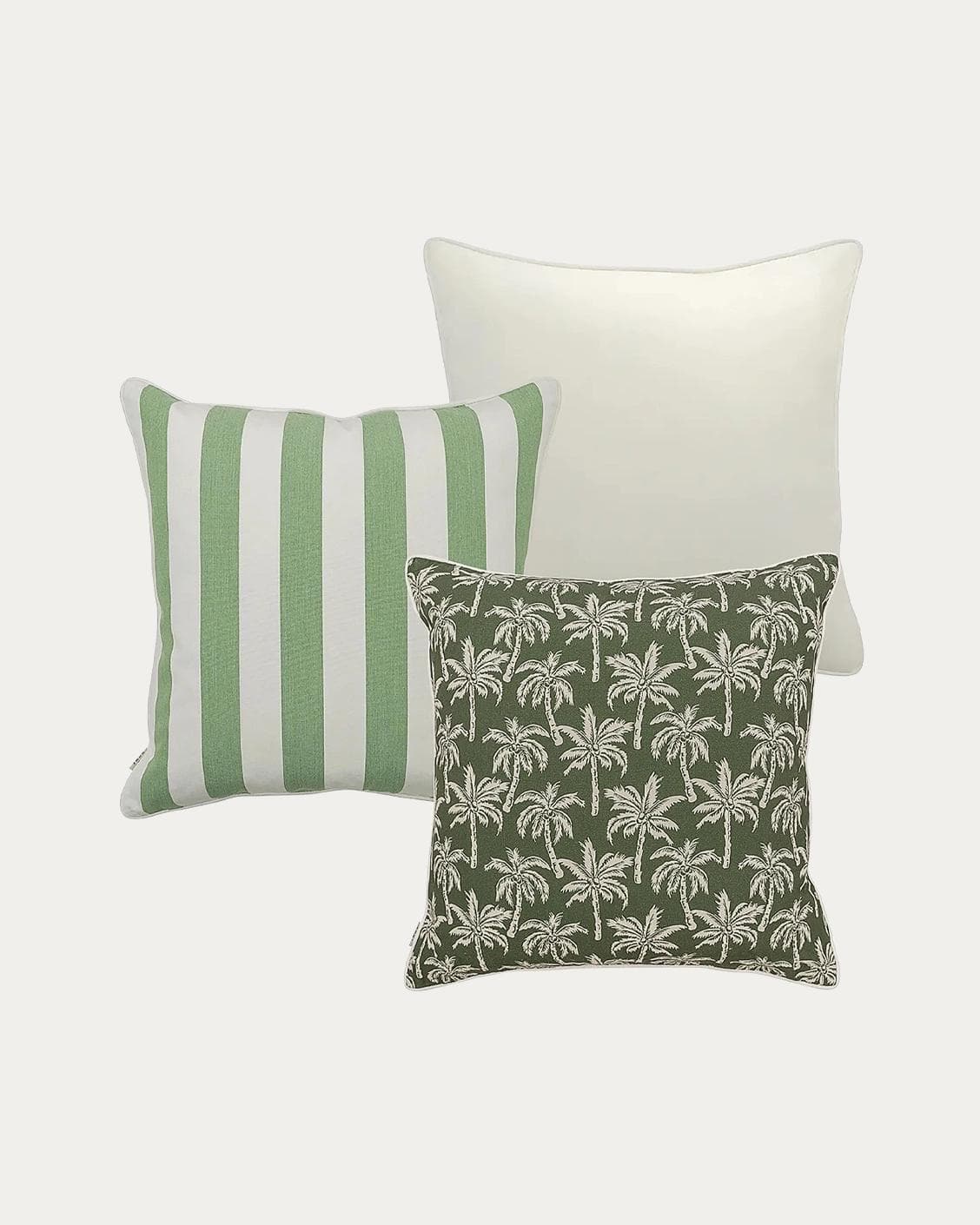 Arina Bundle outdoor bundles in green and ivory, shown in a product as image 1