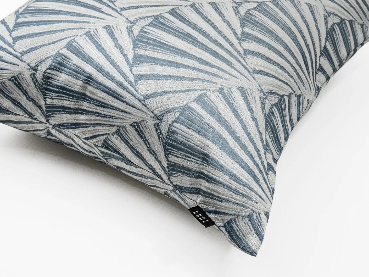 Ashlyn Canova cushion in blue and silver, shown in a product top view as image 7