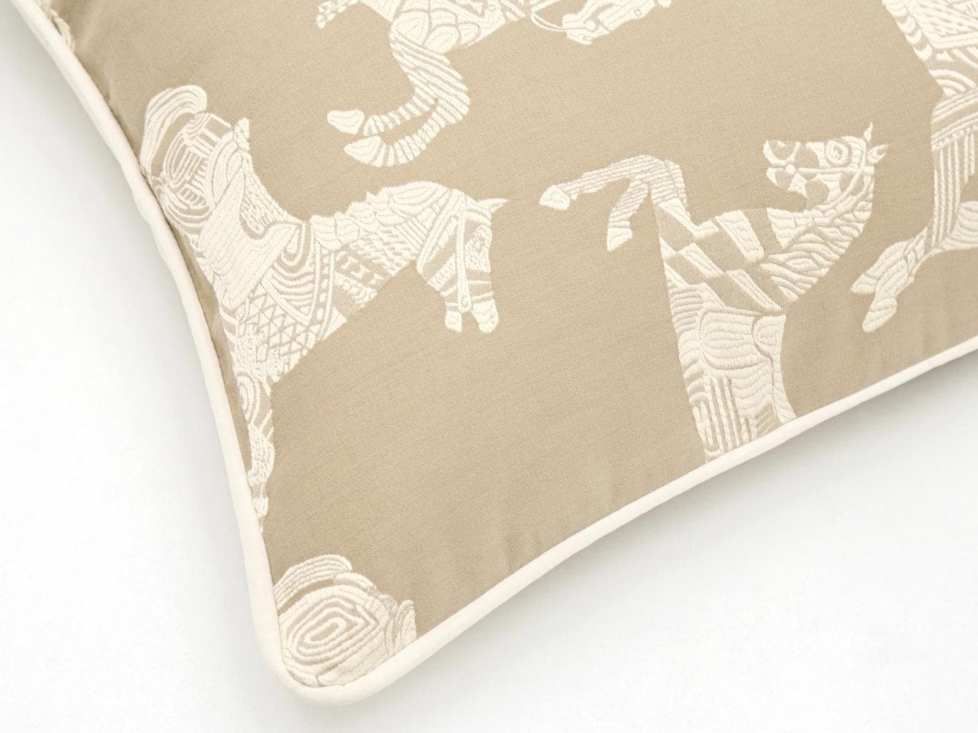 Aurora Hodler cushion in beige, shown in a product top view as image 9