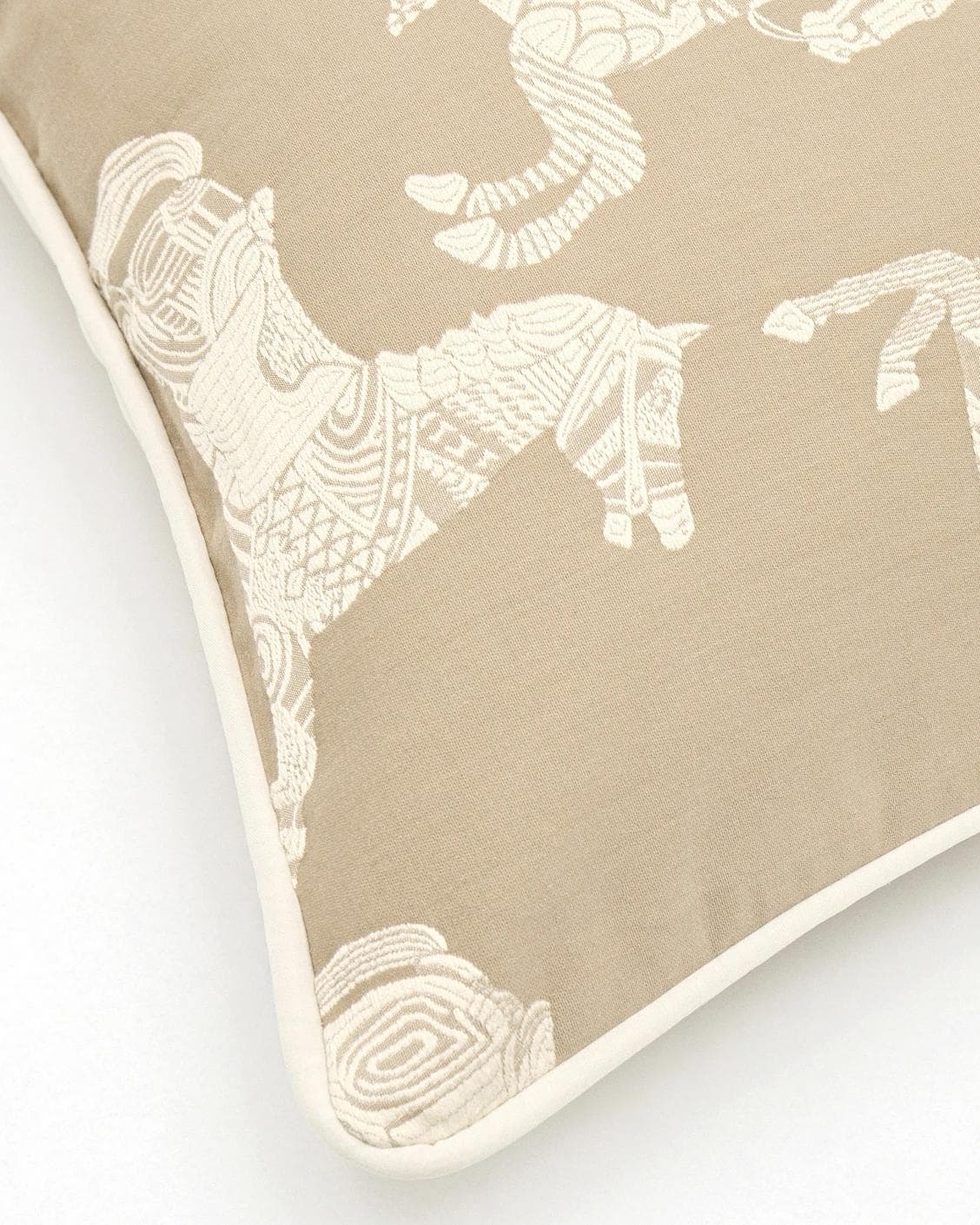 Aurora Hodler cushion in beige, shown in a product top view as image 9