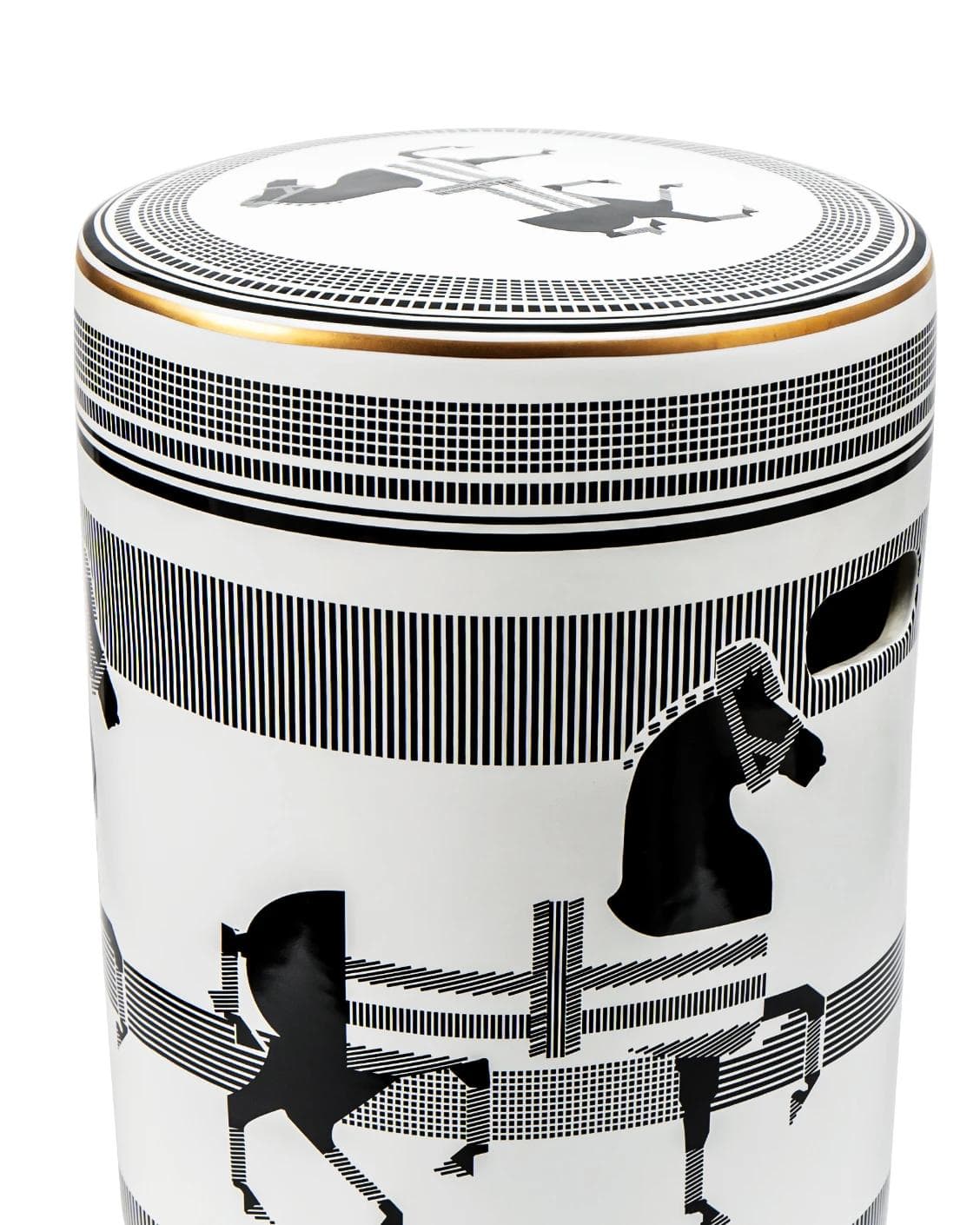 Aurora Jacobsen stools in white and black, shown in a product front view as image 8